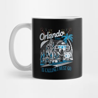 Orlando Florida is calling I must go Theme Park Vintage Retro Design Mug